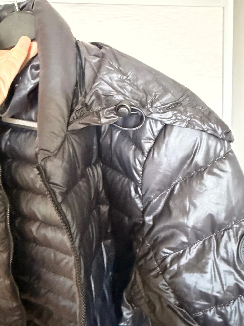 ARMANI EXCHANGE LIGHTWEIGHT QUILTED NYLON DOWN BLACK JACKET IN SMALL - Picture 9 of 15